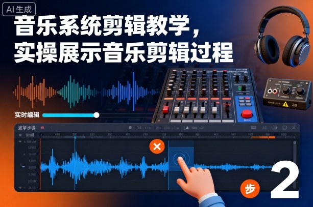 音乐系统剪辑教学，实操展示音乐剪辑过程-学链网创
