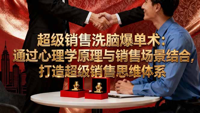 超级销售洗脑爆单术：通过心理学原理与销售场景结合,打造超级销售思维体系-学链网创