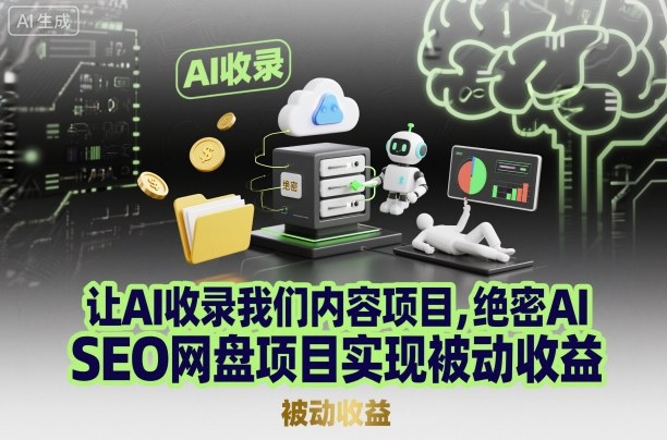 让AI收录我们内容项目，绝密AI SEO网盘项目实现被动收益-学链网创