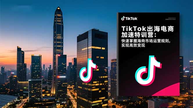 TikTok出海电商加速特训营：快速掌握海外市场运营规则，实现高效变现-学链网创
