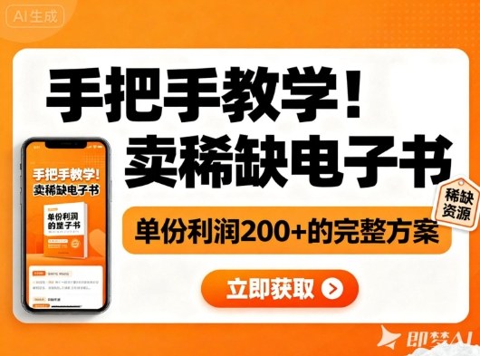 手把手教学！在小红书卖稀缺电子书，单份利润2张+的完整方案-学链网创