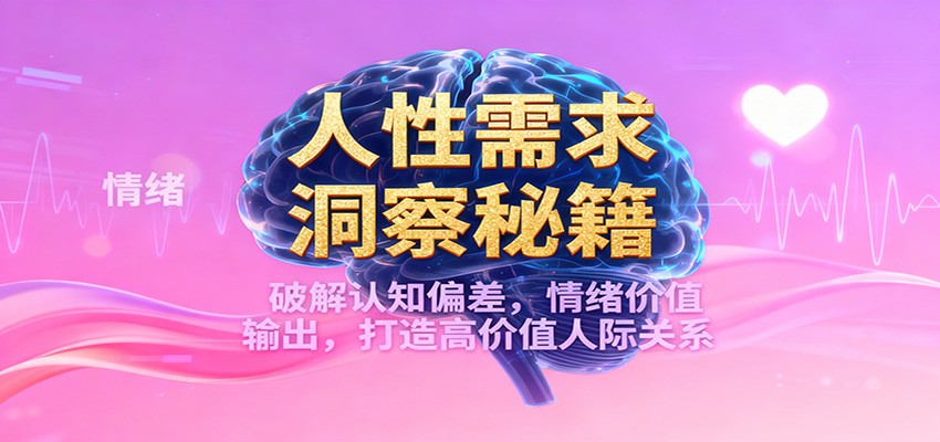 人性需求洞察秘籍，破解认知偏差，情绪价值输出，打造高价值人际关系-学链网创