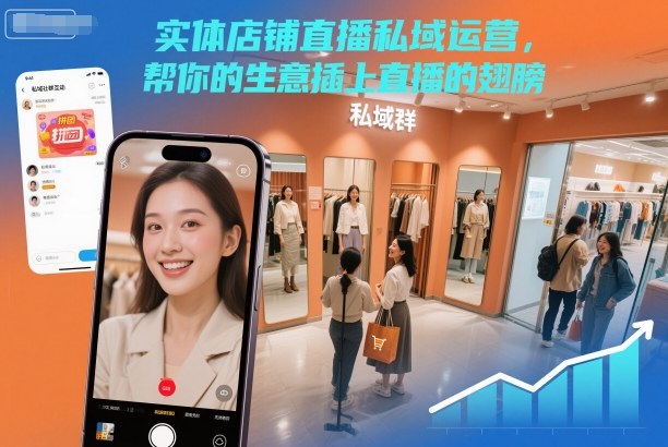 实体店铺直播私域运营，帮你的生意插上直播的翅膀-学链网创