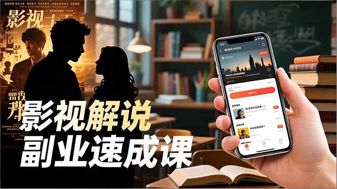 Tk影视解说副业速成课,软件安装、全流程实操、爆款预设,新手两周变现-学链网创