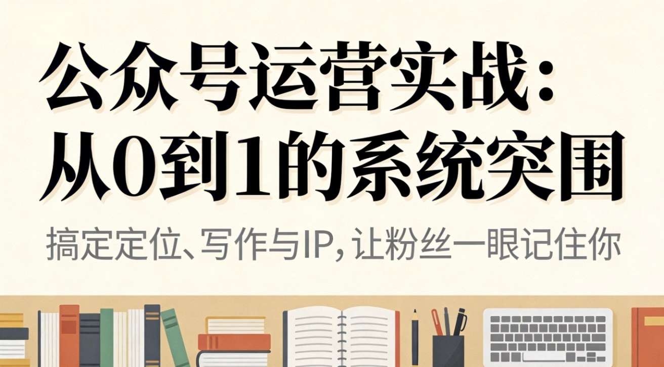 公众号运营实战：从0到1的系统突围-学链网创