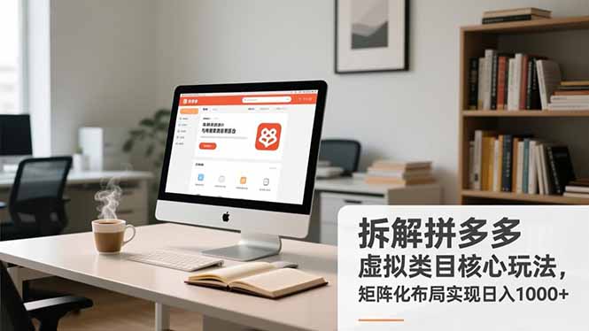 拆解拼多多虚拟类目核心玩法，矩阵化布局实现日入1000+-学链网创
