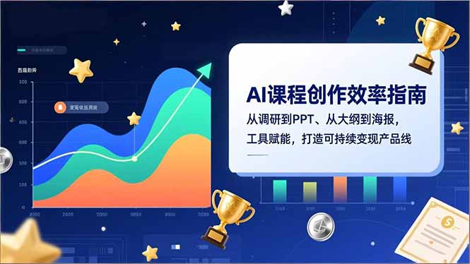 AI课程创作效率指南，从调研到PPT、从大纲到海报，工具赋能，打造可持续变现产品线-学链网创
