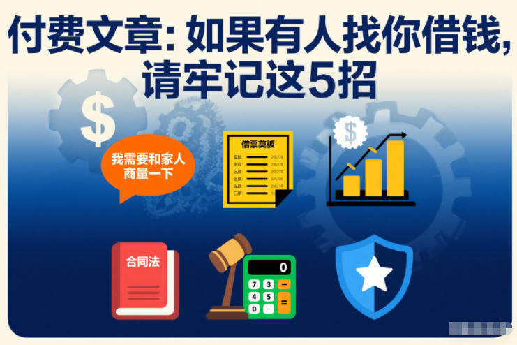 付费文章：如果有人找你借钱，请牢记这5招-学链网创