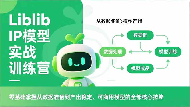 Liblib IP模型实战训练营，零基础掌握从数据准备到产出稳定、可商用模型的全部核心技能-学链网创