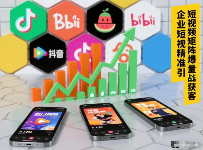 企业短视频精准引流矩阵获客，短视频矩阵爆量战法-学链网创
