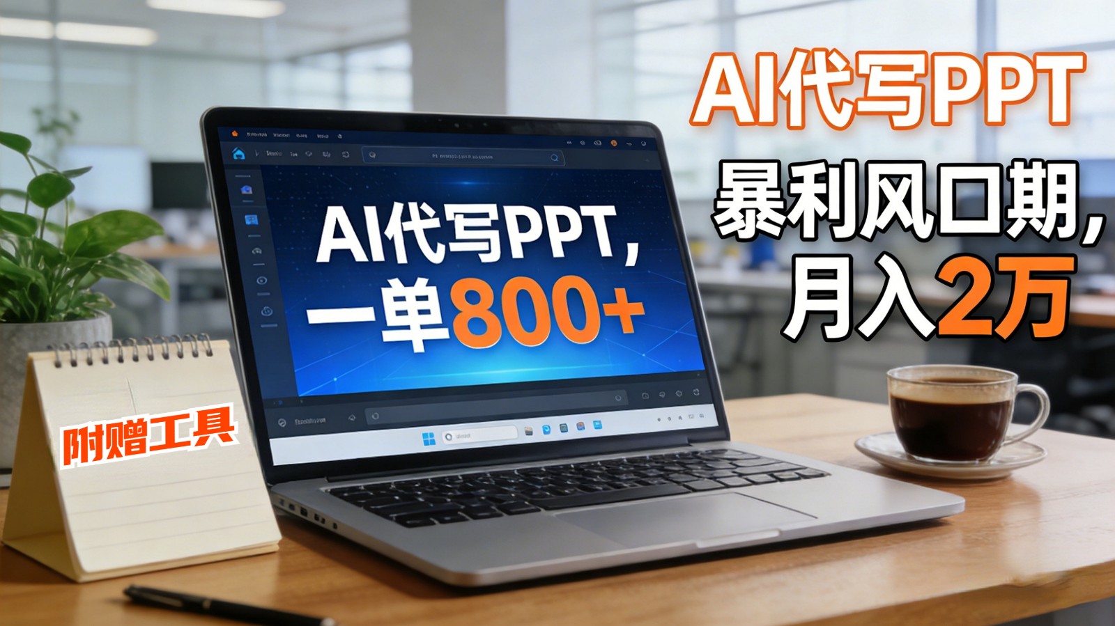 AI 代写做 PPT！一单狂赚 800+，风口期月入 2 万(工具 + 提示词直接送)-学链网创