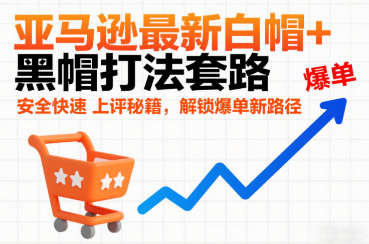 亚马逊最新白帽+黑帽打法套路，安全快速上评秘籍，解锁爆单新路径-学链网创