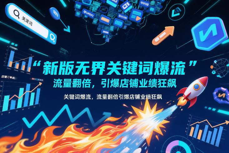 新版无界关键词爆流，流量翻倍，引爆店铺业绩狂飙-学链网创