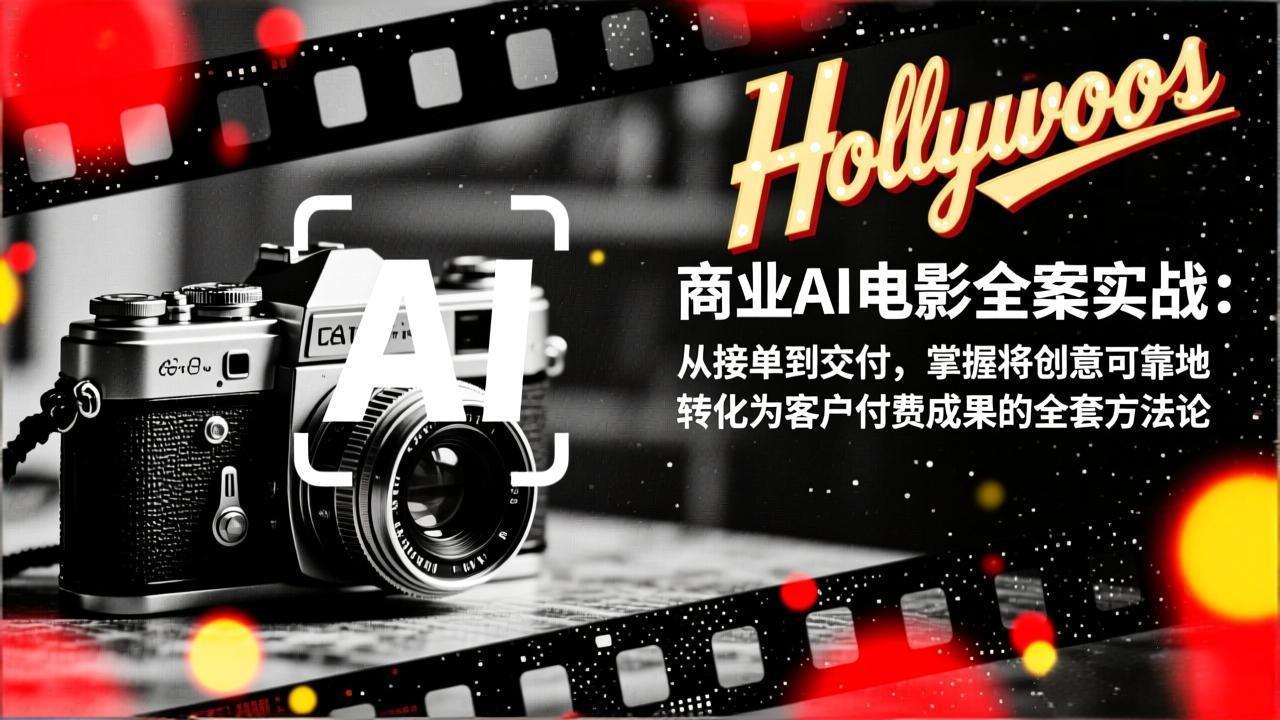 商业AI电影全案实战：从接单到交付，掌握将创意可靠地转化为客户付费成果的全套方法论-学链网创