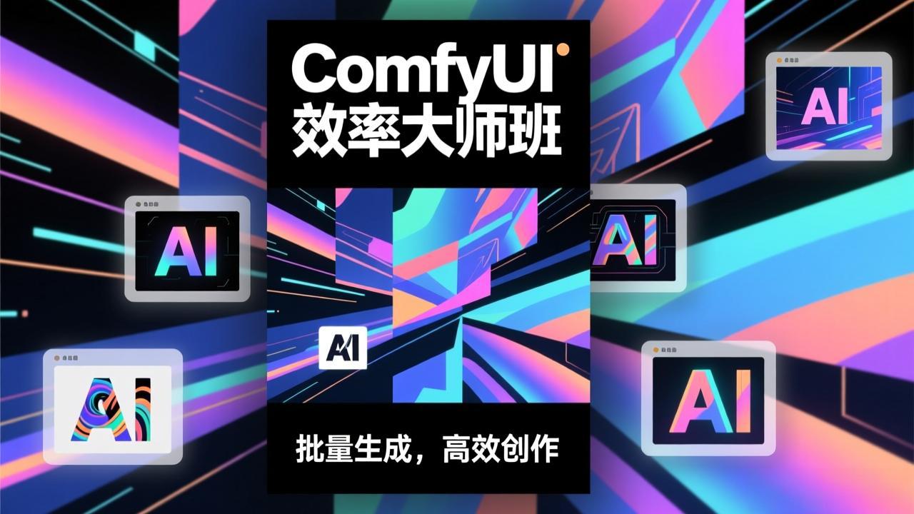 ComfyUI效率大师班：工作流搭建，批量生成，将个人AI出图效率提升5-10倍，月接单收入1-3万-学链网创