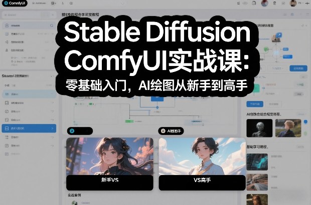 Stable Diffusion ComfyUI实战课：零基础入门，AI绘图从新手到高手-学链网创