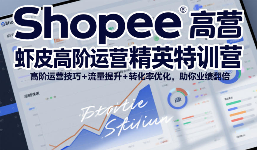 Shopee虾皮高阶运营精英特训营，高阶运营技巧+流量提升+转化率优化，助你业绩翻倍-学链网创