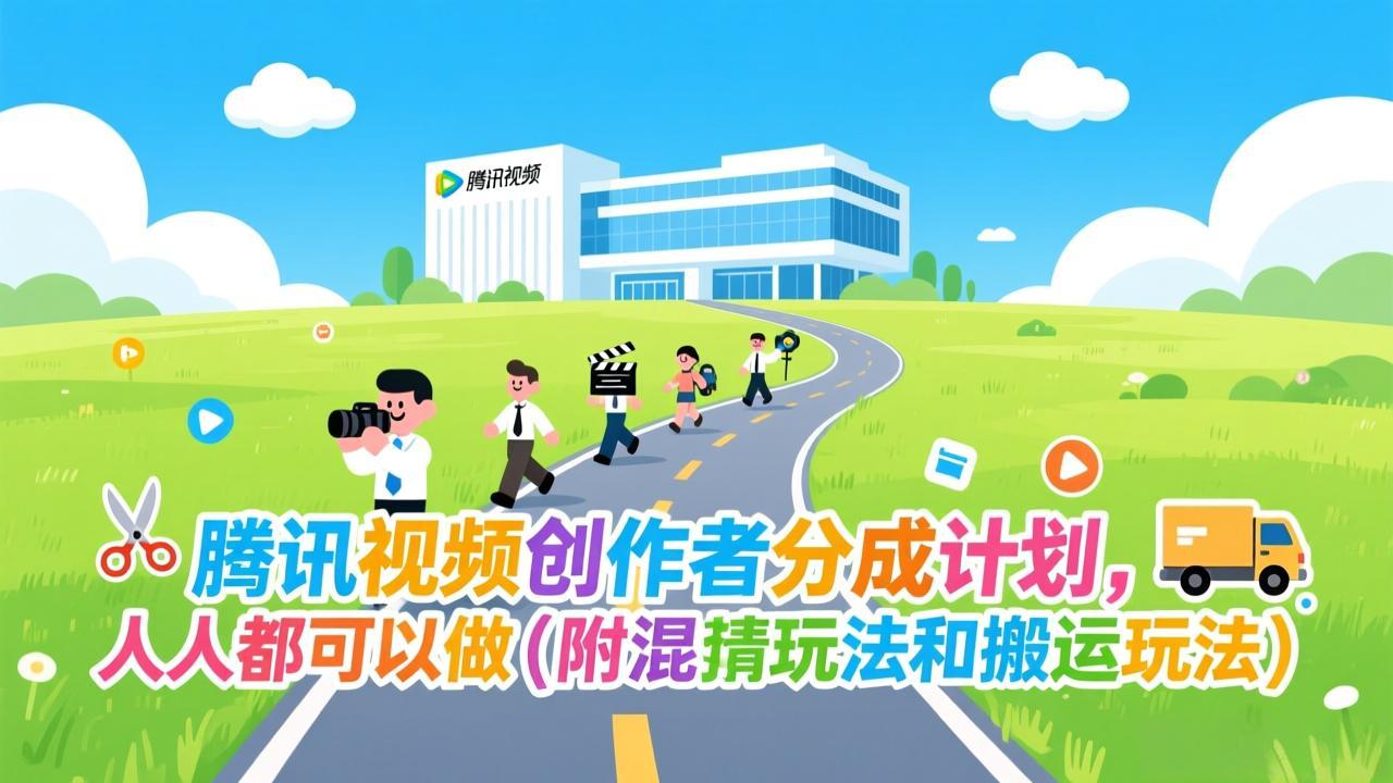 腾讯视频创作者分成计划，人人都可以做(附混剪玩法和搬运玩法-学链网创