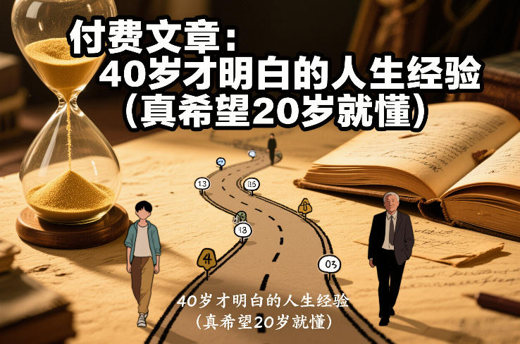 付费文章：40岁才明白的人生经验(真希望20岁就懂)-学链网创