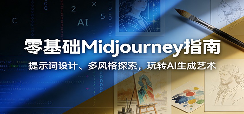 零基础Midjourney指南：提示词设计、多风格探索，玩转AI生成艺术-学链网创
