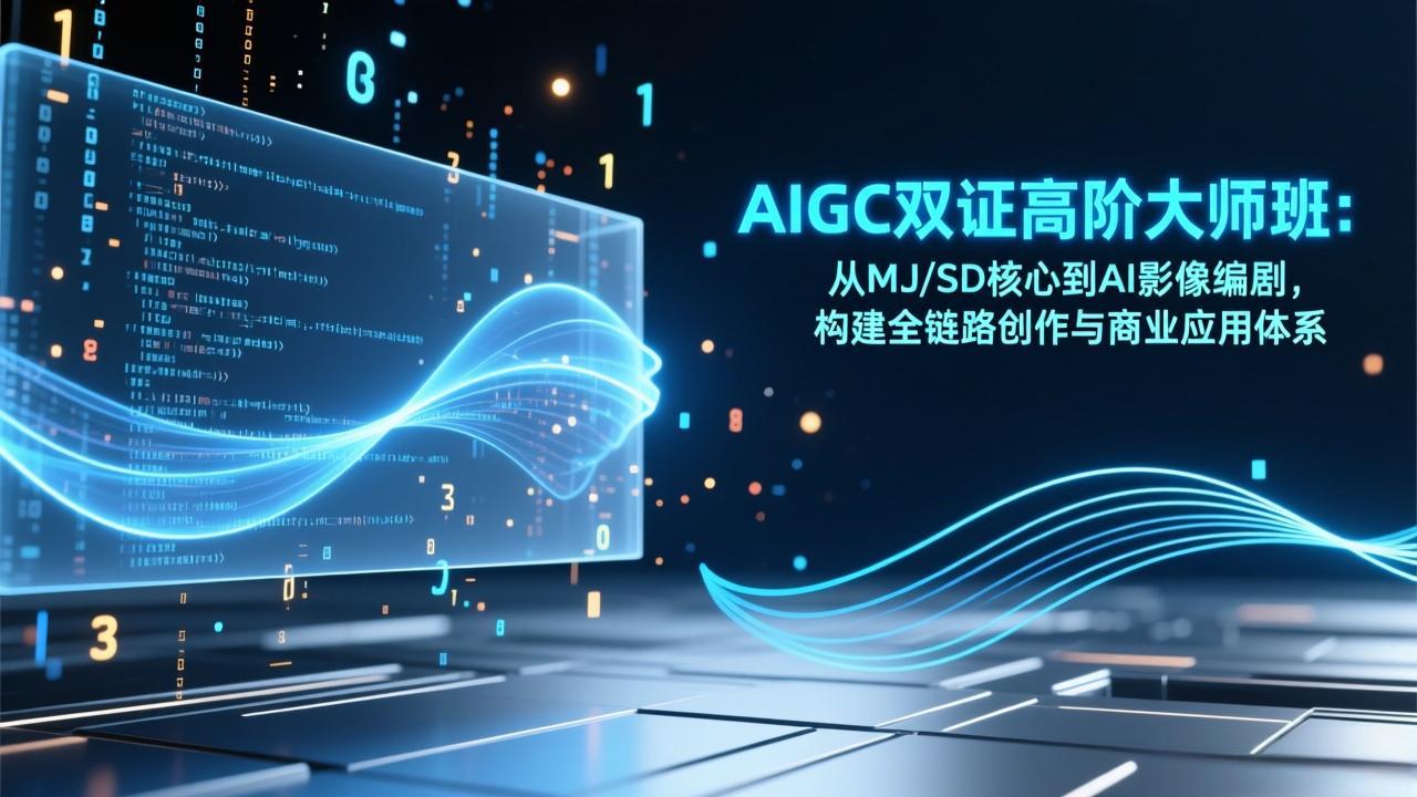 AIGC双证高阶大师班：从MJ/SD核心到AI影像编剧，构建全链路创作与商业应用体系-学链网创