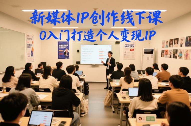 新媒体IP创作线下课，0入门打造个人变现IP-学链网创