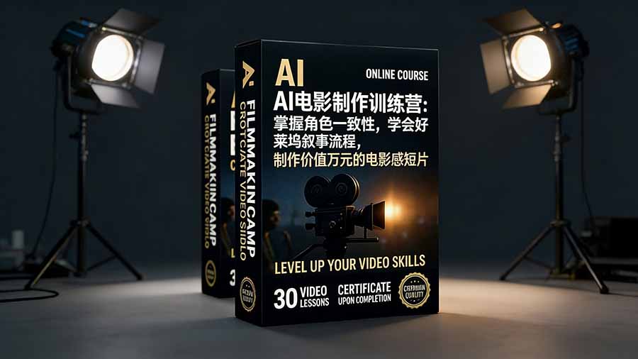 AI电影制作训练营：掌握角色一致性，学会好莱坞叙事流程，制作价值万元的电影感短片-学链网创