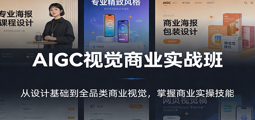 AIGC视觉商业实战班：从设计基础到全品类商业视觉，掌握商业实操技能-学链网创