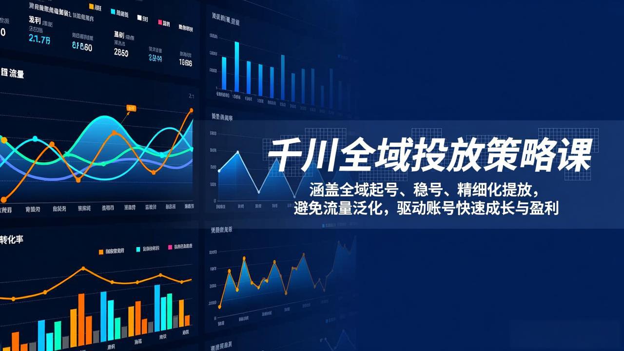 千川全域投放策略课:涵盖全域起号、稳号、精细化投放,避免流量泛化,驱动账号快速成长与盈利-学链网创
