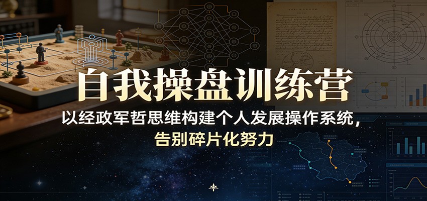 自我操盘训练营：以经政军哲思维构建个人发展操作系统，告别碎片化努力-学链网创