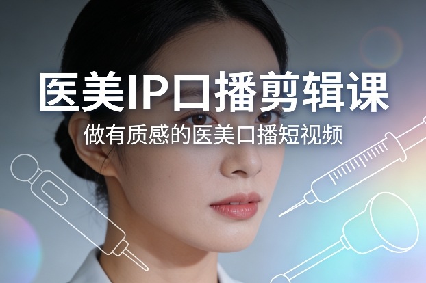 医美IP口播剪辑课，做有质感的医美口播短视频-学链网创