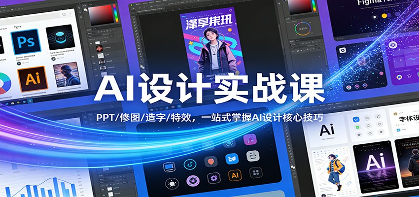 AI设计实战课:PPT/修图/造字/特效,一站式掌握AI设计核心技巧-学链网创