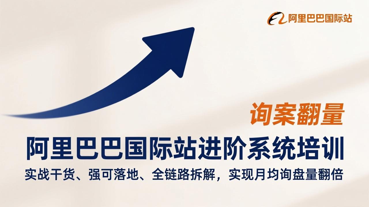 阿里巴巴国际站进阶系统培训,实战干货、强可落地、全链路拆解,实现月均询盘量翻倍-学链网创