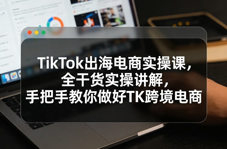 TikTok出海电商实操课，全干货实操讲解，手把手教你做好TK跨境电商-学链网创
