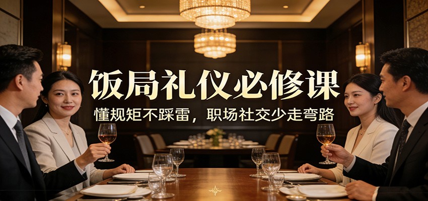 公众号收费文章：《饭局礼仪必修课：懂规矩不踩雷，职场社交少走弯路》-学链网创