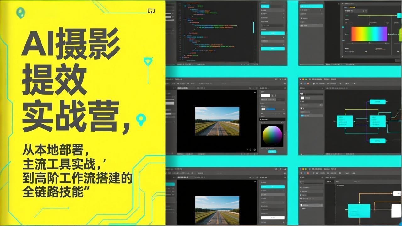 AI+摄影提效实战营,从本地部署,主流工具实战,到高阶工作流搭建的全链路技能-学链网创