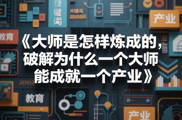 大师是怎样炼成的，破解为什么一个大师，能成就一个产业【电子书】-学链网创
