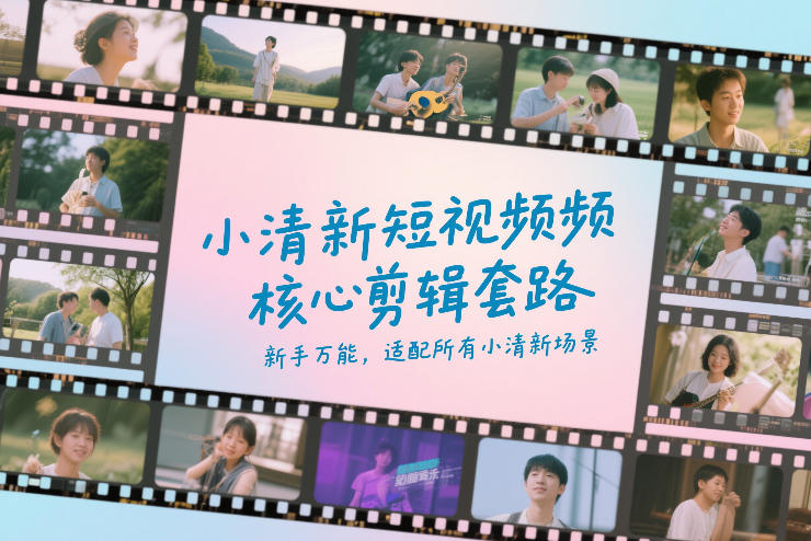 小清新短视频核心剪辑套路，新手万能，适配所有小清新场景-学链网创