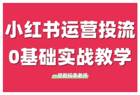 小红书运营投流，小红书广告投放从0到1的实战课，学完即可开始投放(更新26年)-学链网创