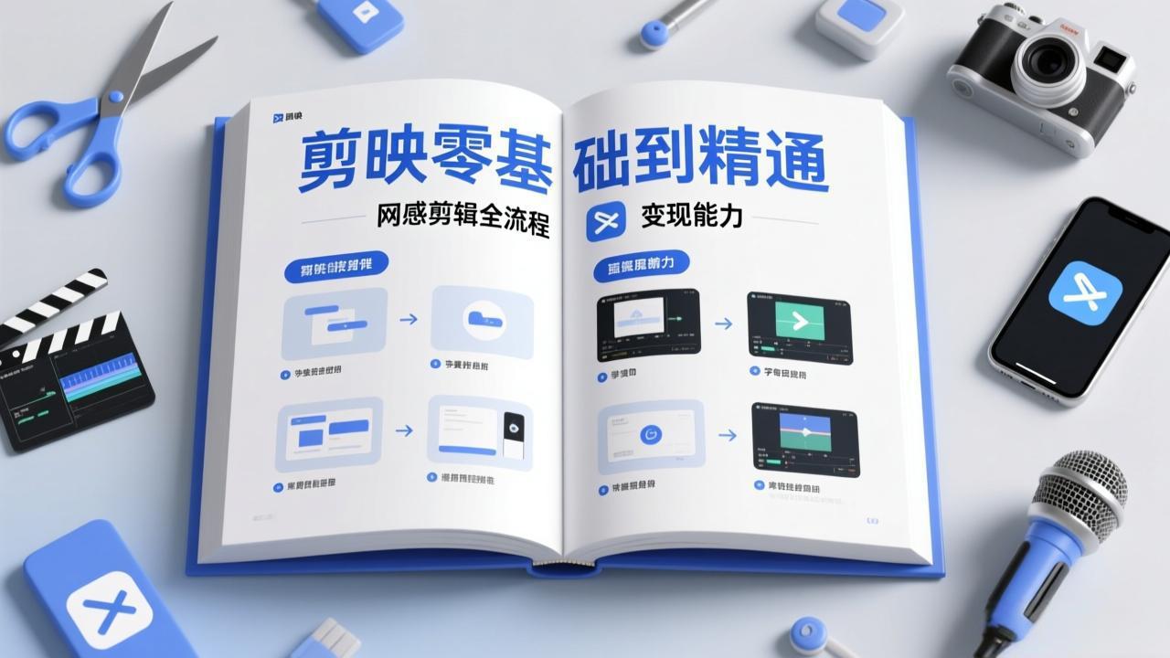 剪映零基础也能快速上手,从入门到精通掌握网感剪辑全流程,掌握能直接变现的剪辑能力-学链网创