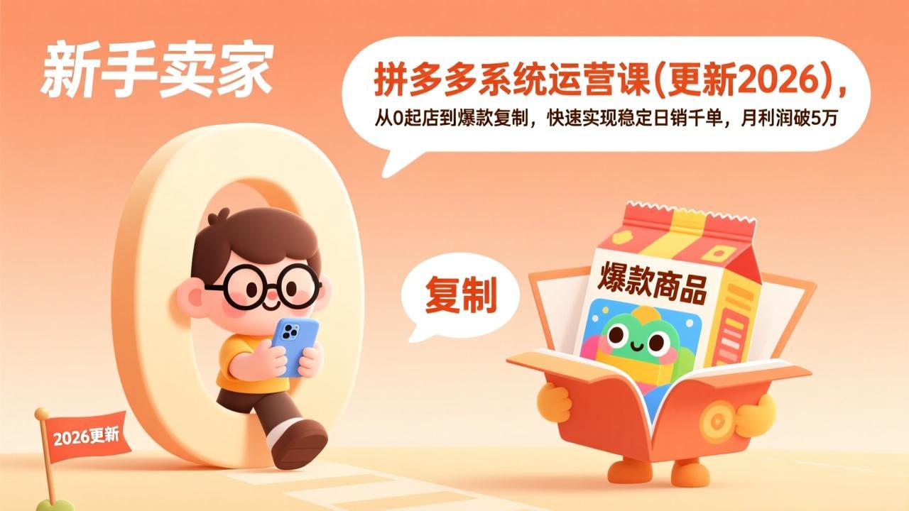 拼多多系统运营课(更新2026-学链网创