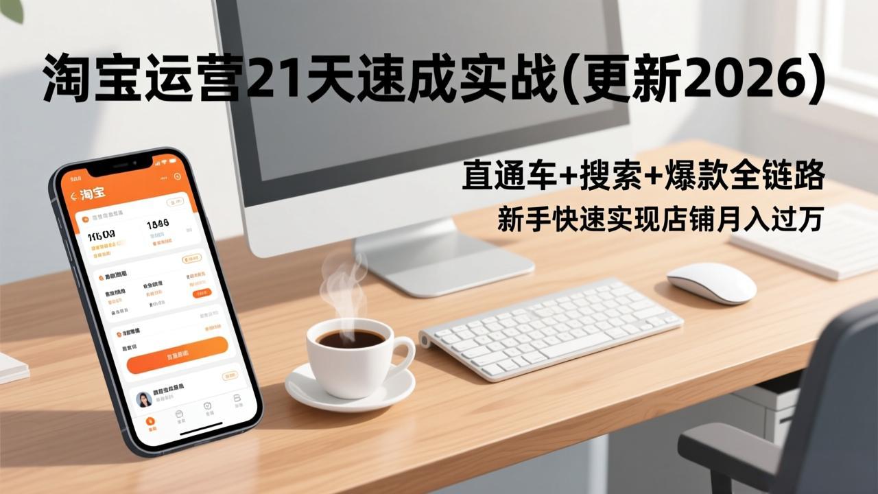 淘宝运营21天速成实战(更新2026-学链网创