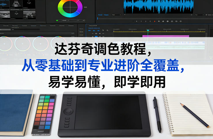 达芬奇调色教程，从零基础到专业进阶全覆盖，易学易懂，即学即用-学链网创