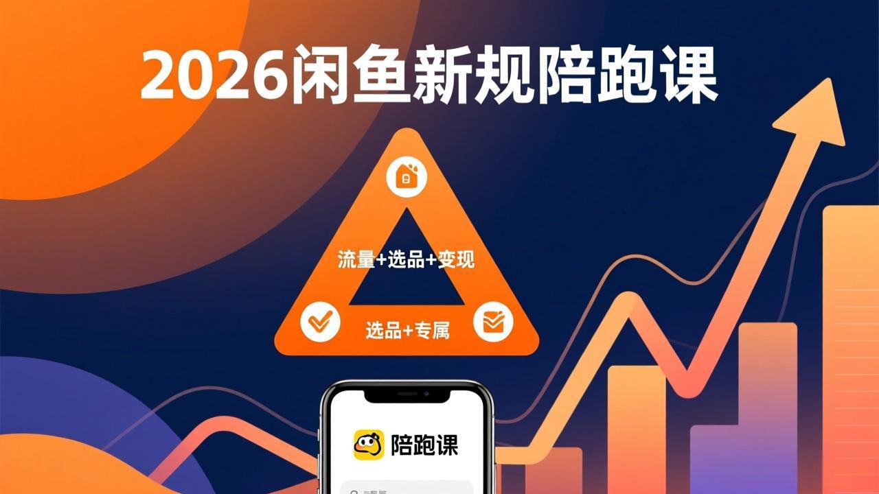 2026闲鱼高阶陪跑课全新上线，带你吃透新规玩转选品流量，从零搭建稳定变现盈利体系-学链网创