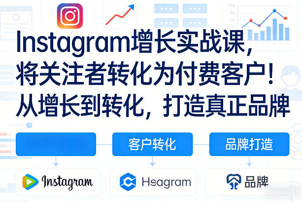 Instagram增长实战课，将关注者转化为付费客户！从增长到转化，打造真正品牌(双语字幕)-学链网创