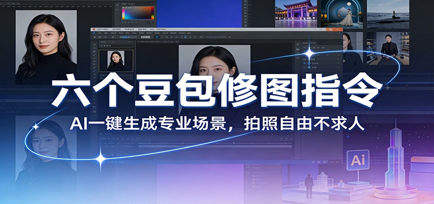 六个豆包修图指令：AI 一键生成专业场景，拍照自由不求人-学链网创