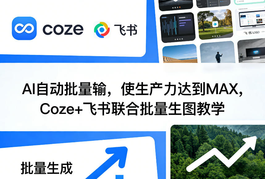 AI自动批量输，使生产力达到MAX，Coze+飞书联合批量生图教学-学链网创