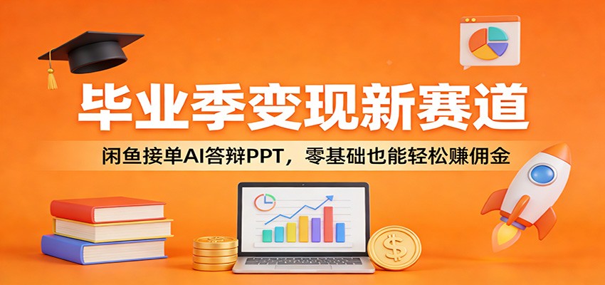 毕业季变现新赛道:闲鱼接单AI答辩PPT,零基础也能轻松赚佣金-学链网创