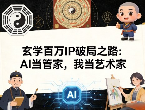 玄学百万IP破局之路：AI当管家，我当艺术家-学链网创