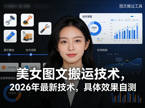 美女图文搬运技术，2026年最新技术，具体效果自测-学链网创